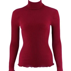 Pull Col Roule En Laine Merinos Et Soie