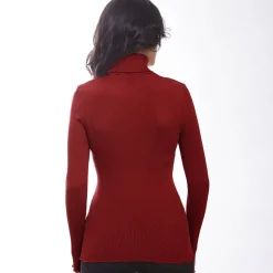 Pull Col Roule En Laine Merinos Et Soie