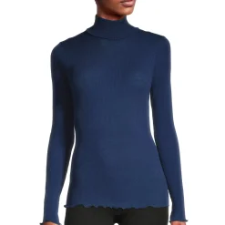 Pull Col Roule En Laine Merinos Et Soie