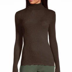 Pull Col Roule En Laine Merinos Et Soie