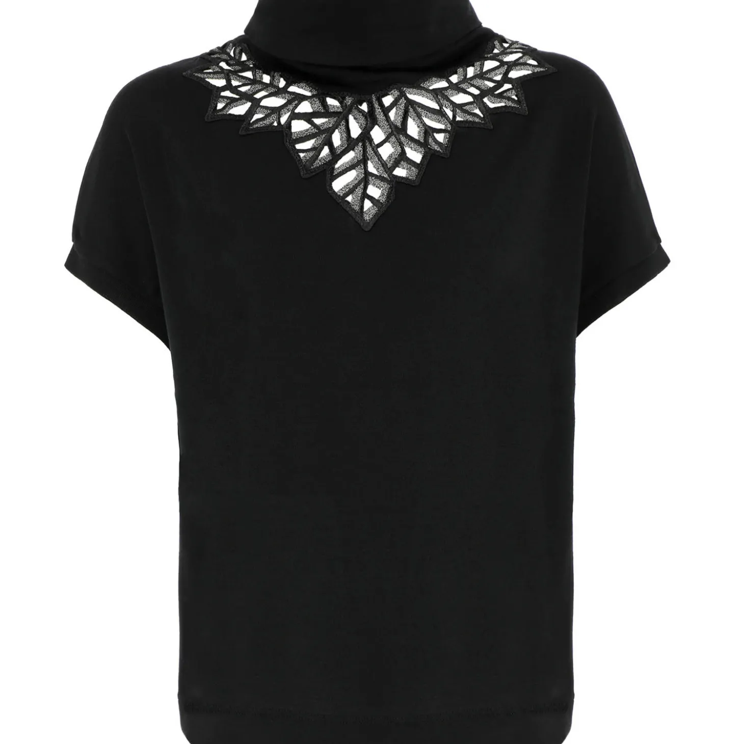Pull Manches Courtes En Laine Et Soie