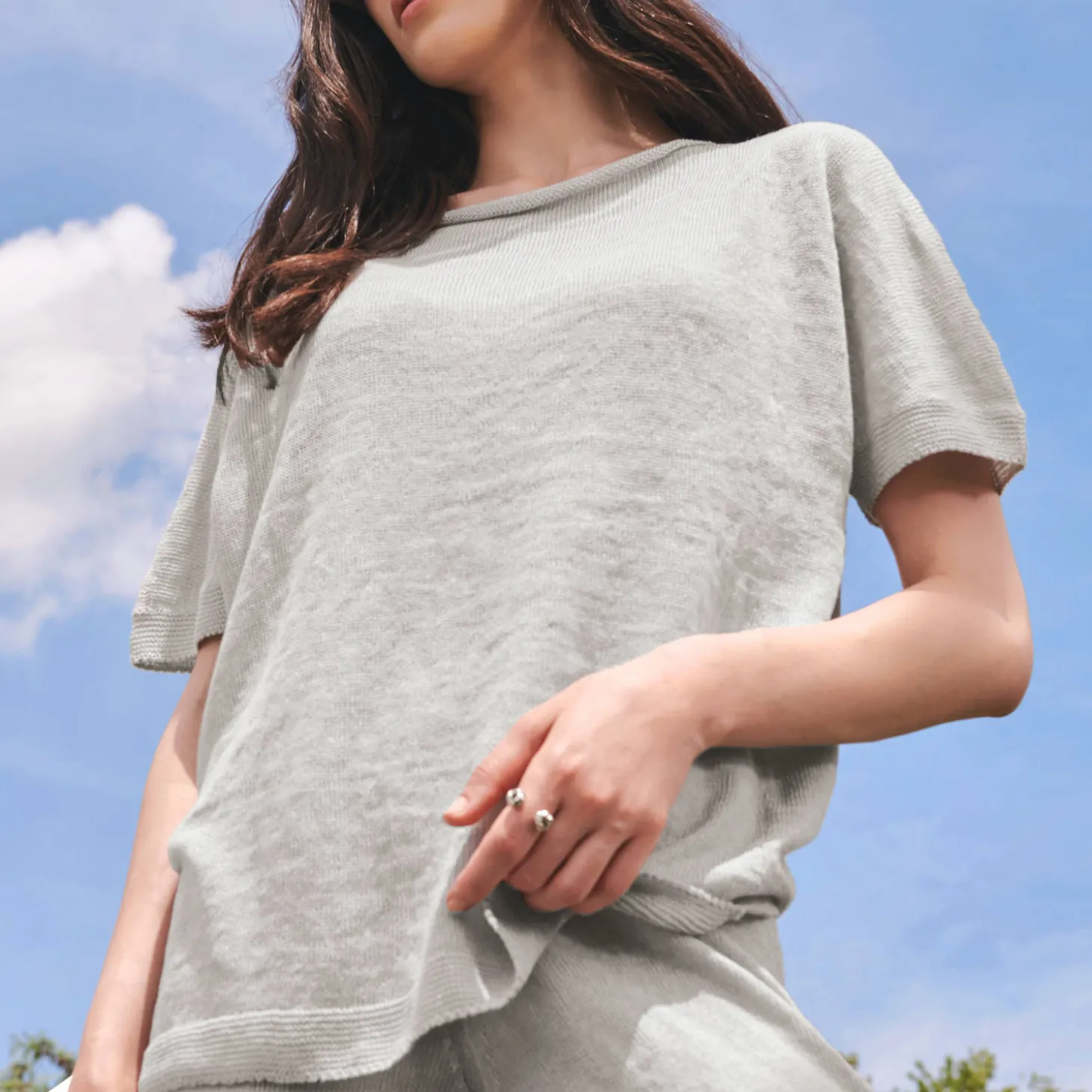 Pull Manches Courtes En Lin