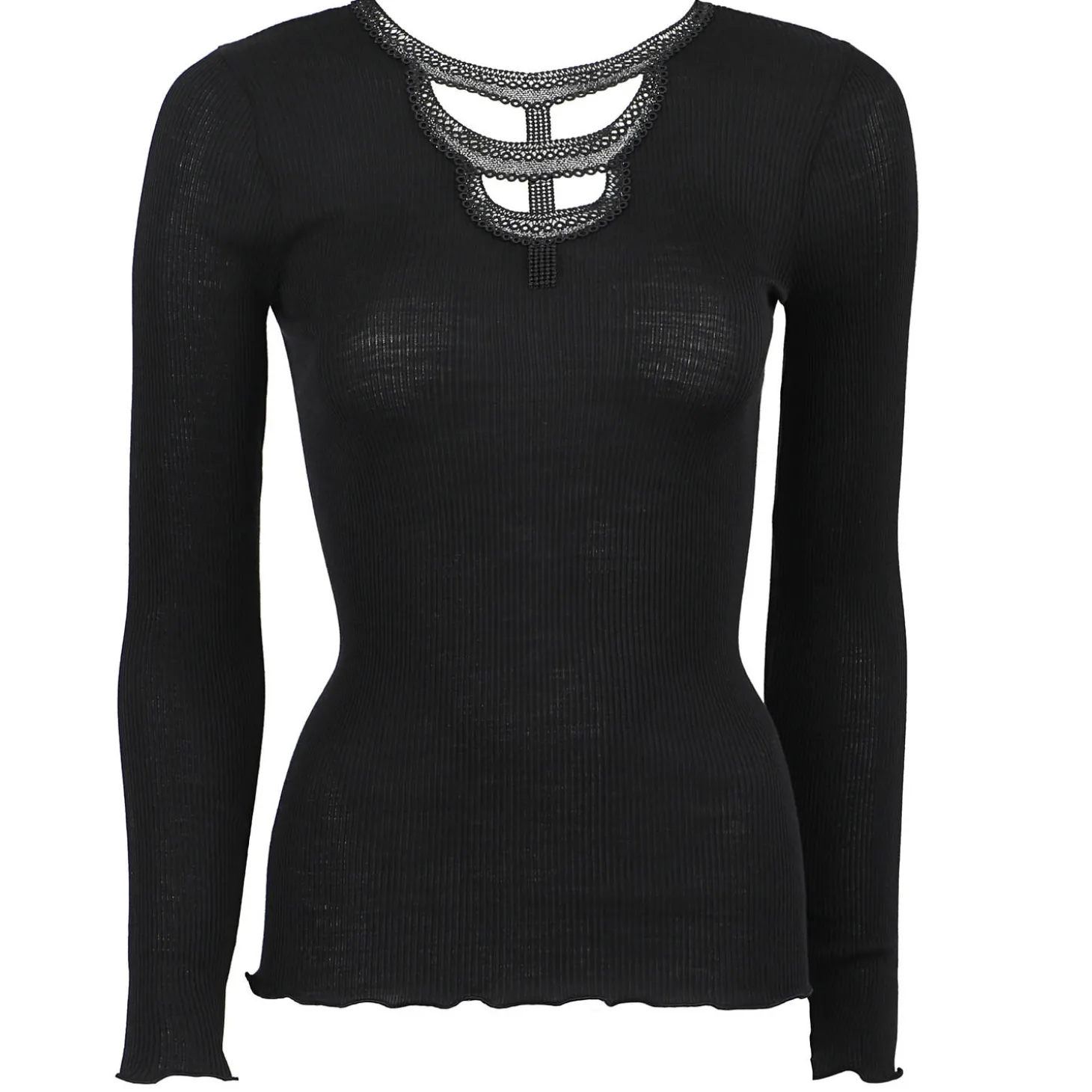 Pull Manches Longues En Laine Et Soie