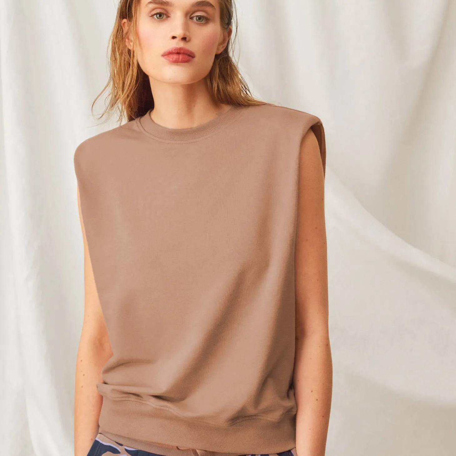 Pull Sans Manches En Coton