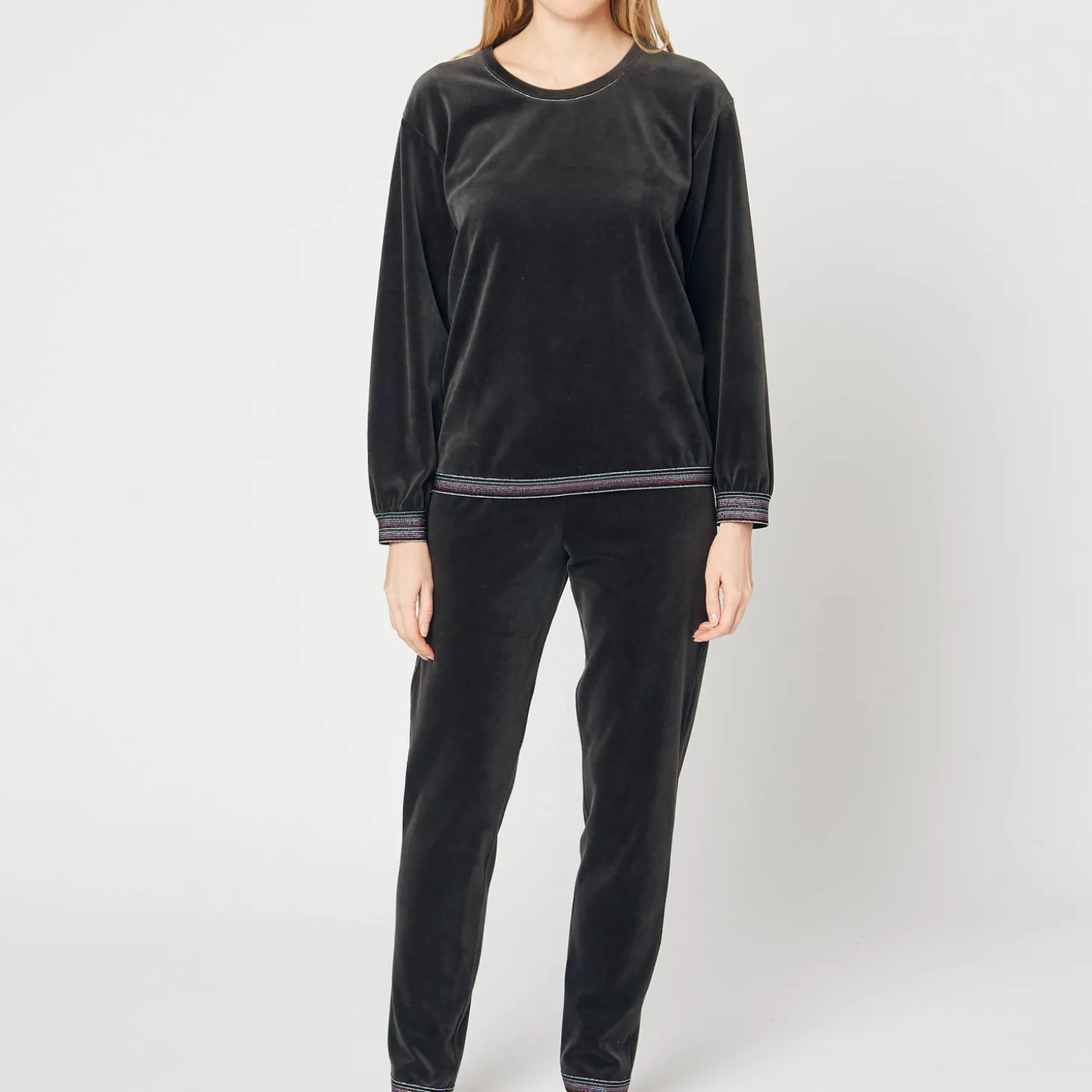 Pyjama En Coton Effet Velours