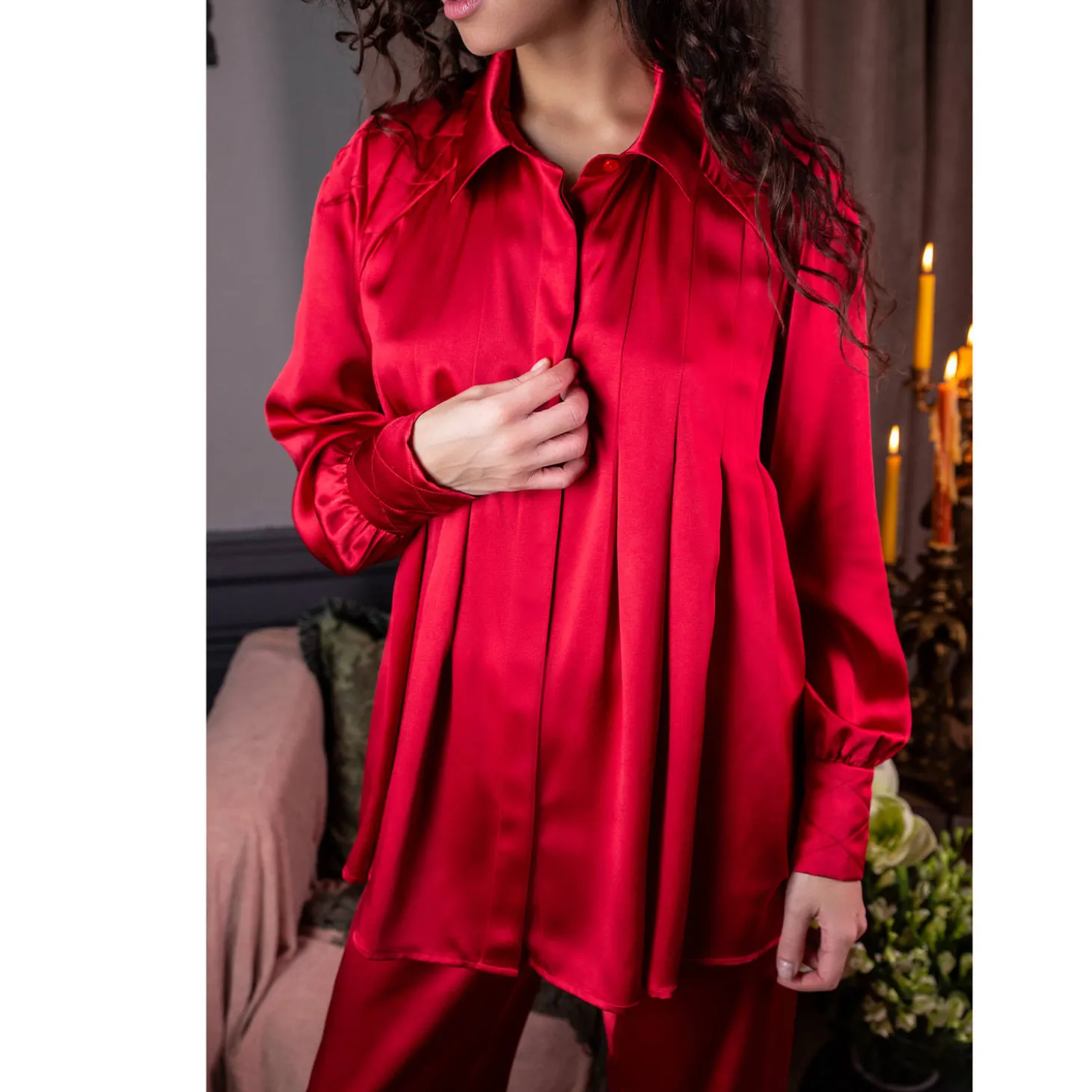 Pyjama Matelasse En Soie
