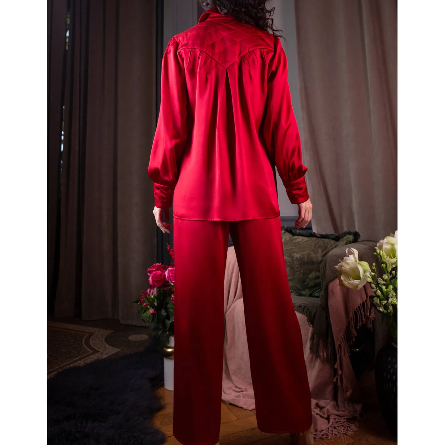 Pyjama Matelasse En Soie