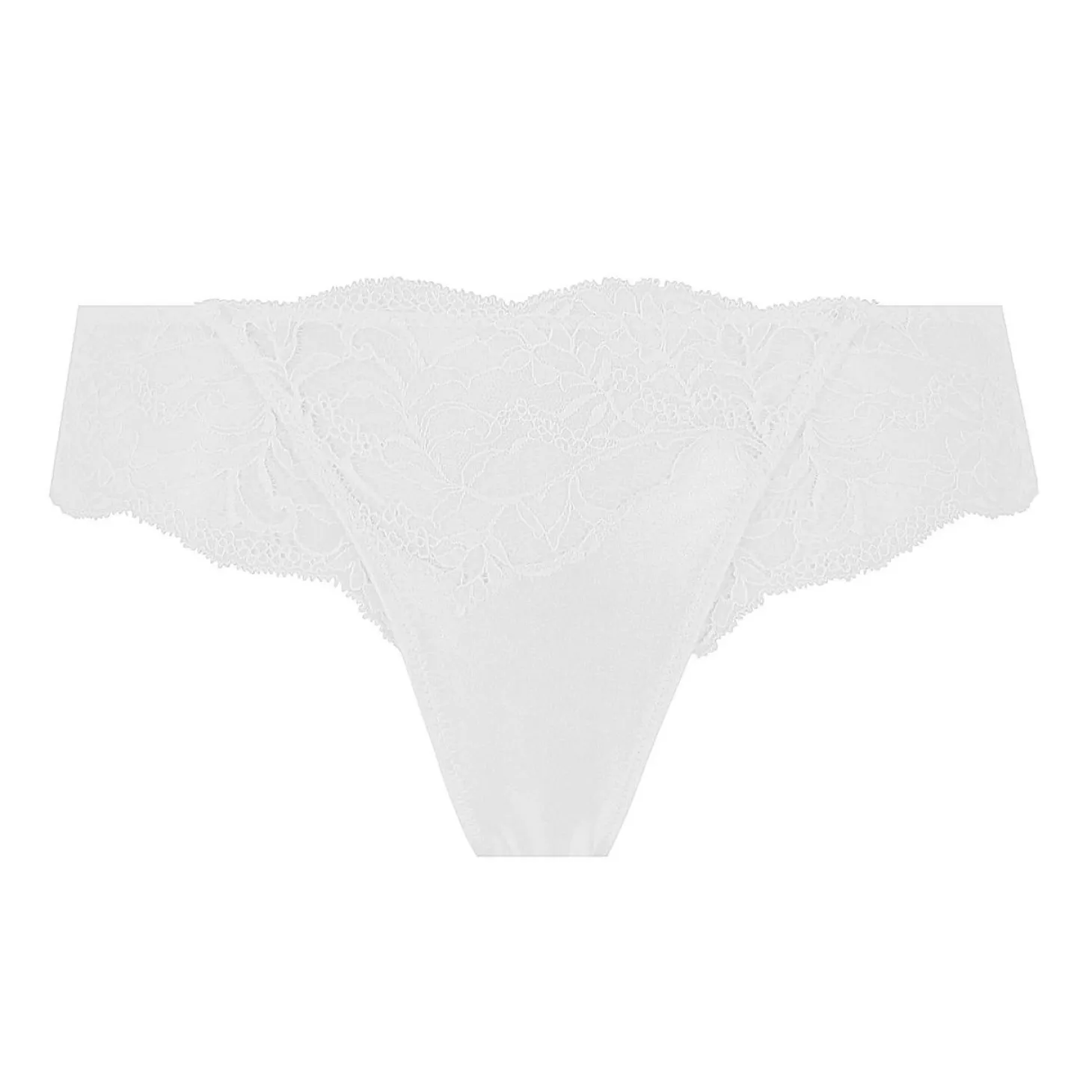 Slip Brésilien En Dentelle Et Soie