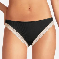Slip Dentelle En Coton Fil D'Ecosse
