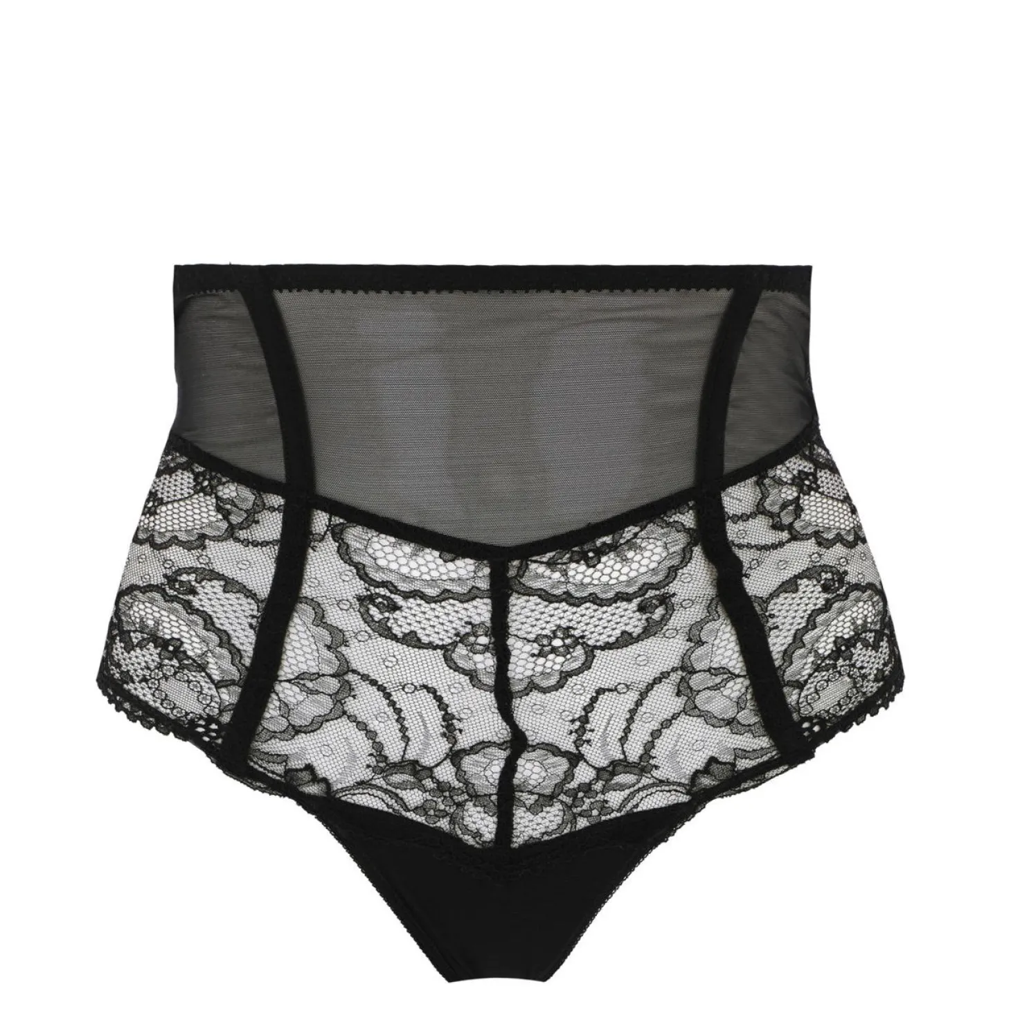 Slip Haut Retro En Dentelle