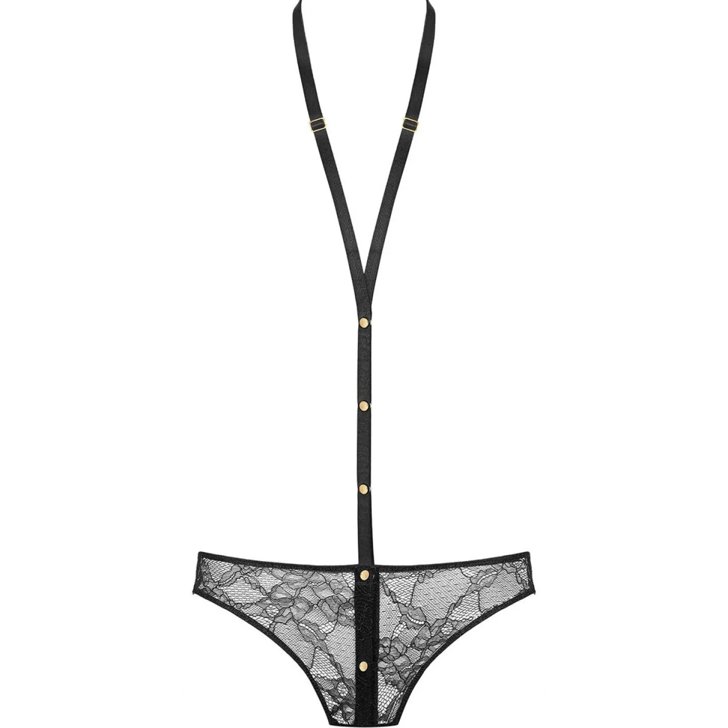 Slip Ouvrable Harnais En Dentelle