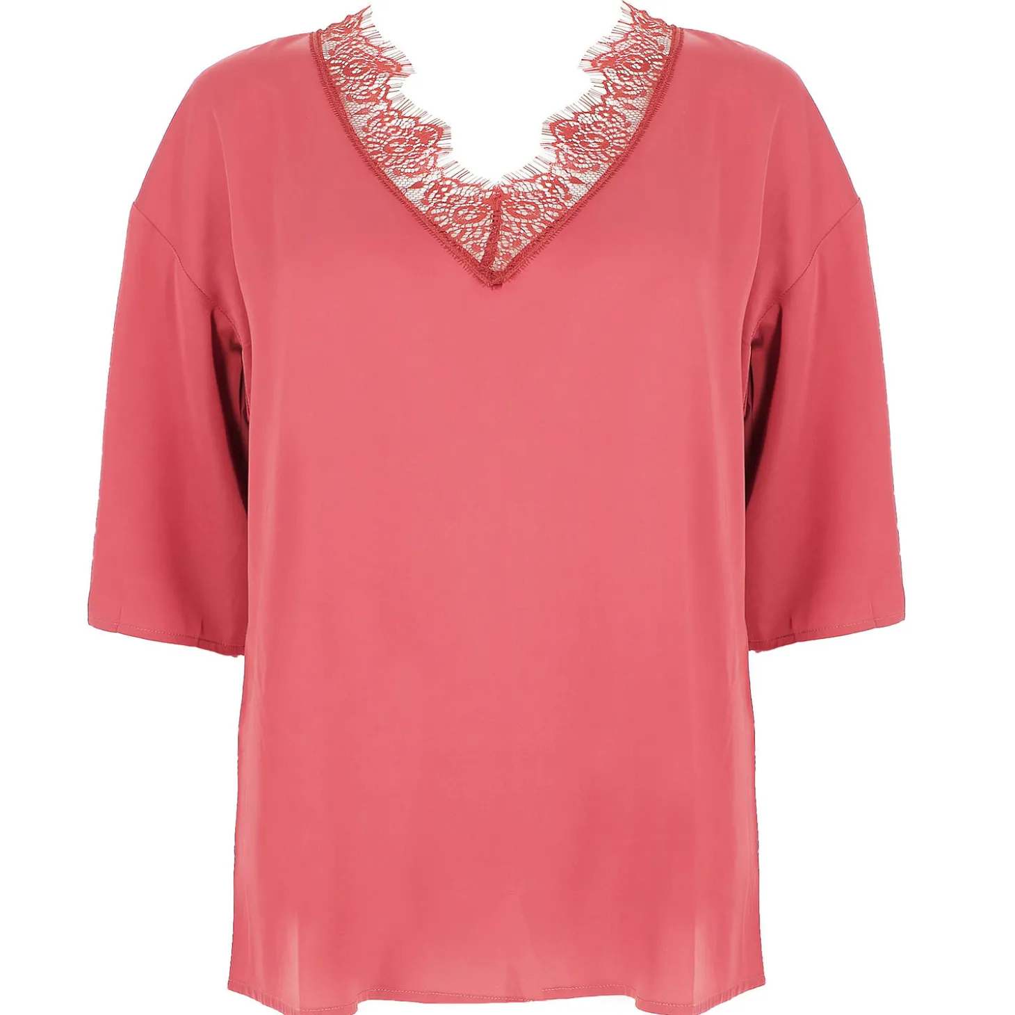 Top Manches 3/4 En Satin