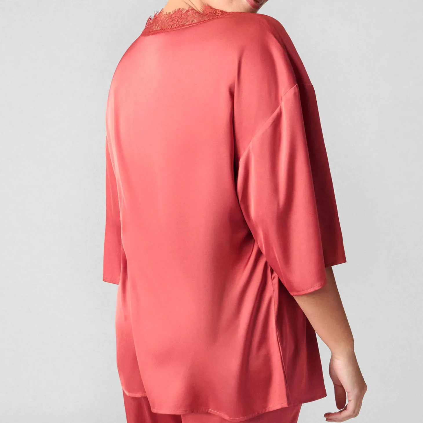 Top Manches 3/4 En Satin
