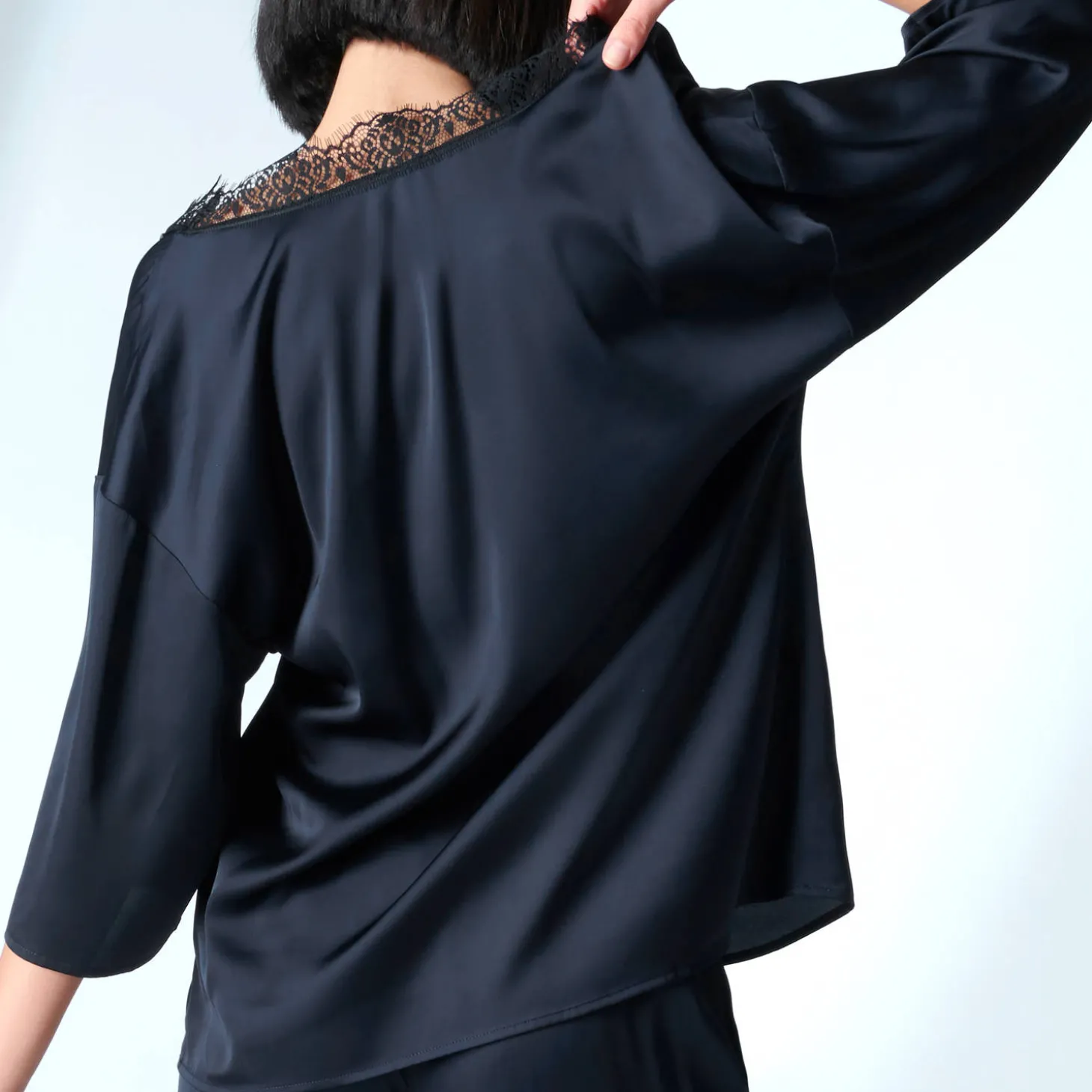 Top Manches 3/4 En Satin