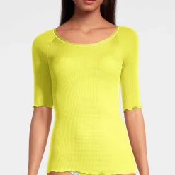 Top Manches 3/4 Fil Lurex En Coton Fil D'Ecosse