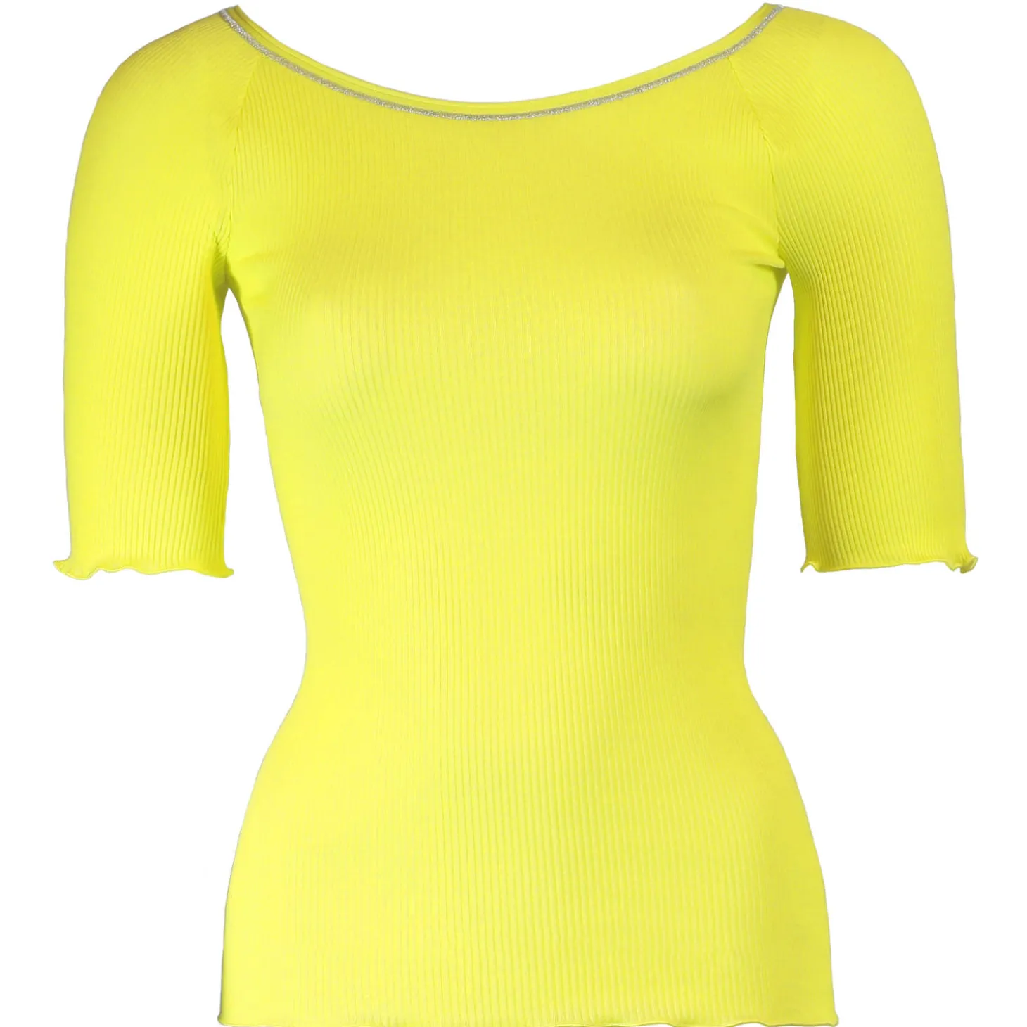 Top Manches 3/4 Fil Lurex En Coton Fil D'Ecosse