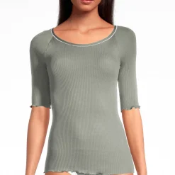 Top Manches 3/4 Fil Lurex En Coton Fil D'Ecosse
