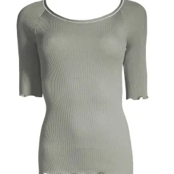 Top Manches 3/4 Fil Lurex En Coton Fil D'Ecosse
