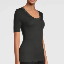 Top Manches Courtes En Laine Merinos Et Soie