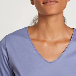 T-Shirt Col V En Coton